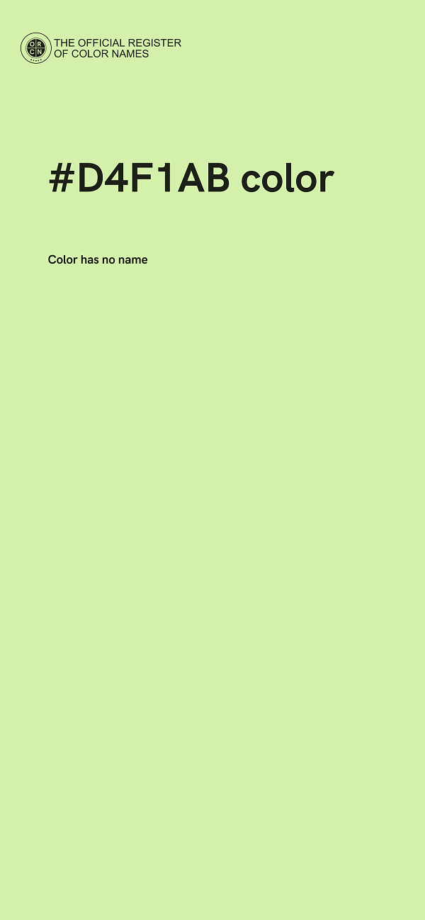 #D4F1AB color image