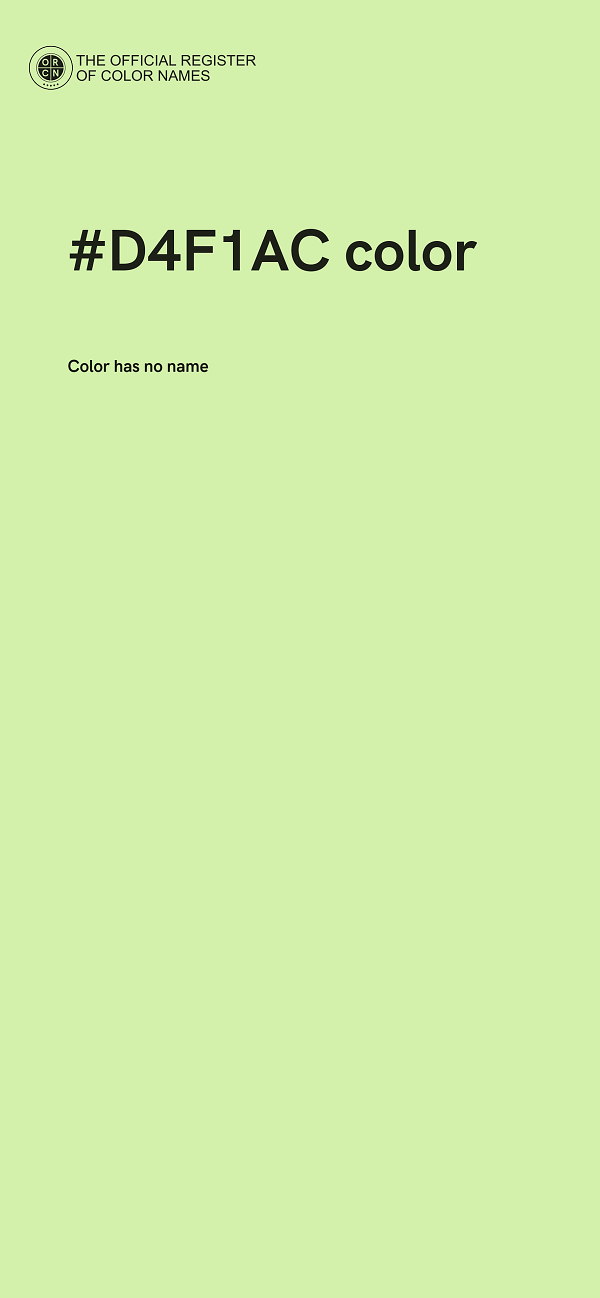 #D4F1AC color image