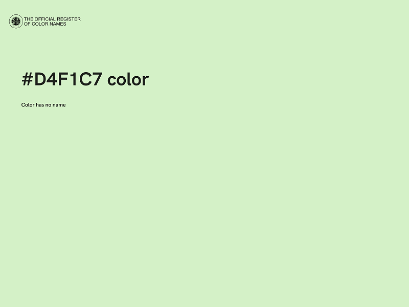 #D4F1C7 color image