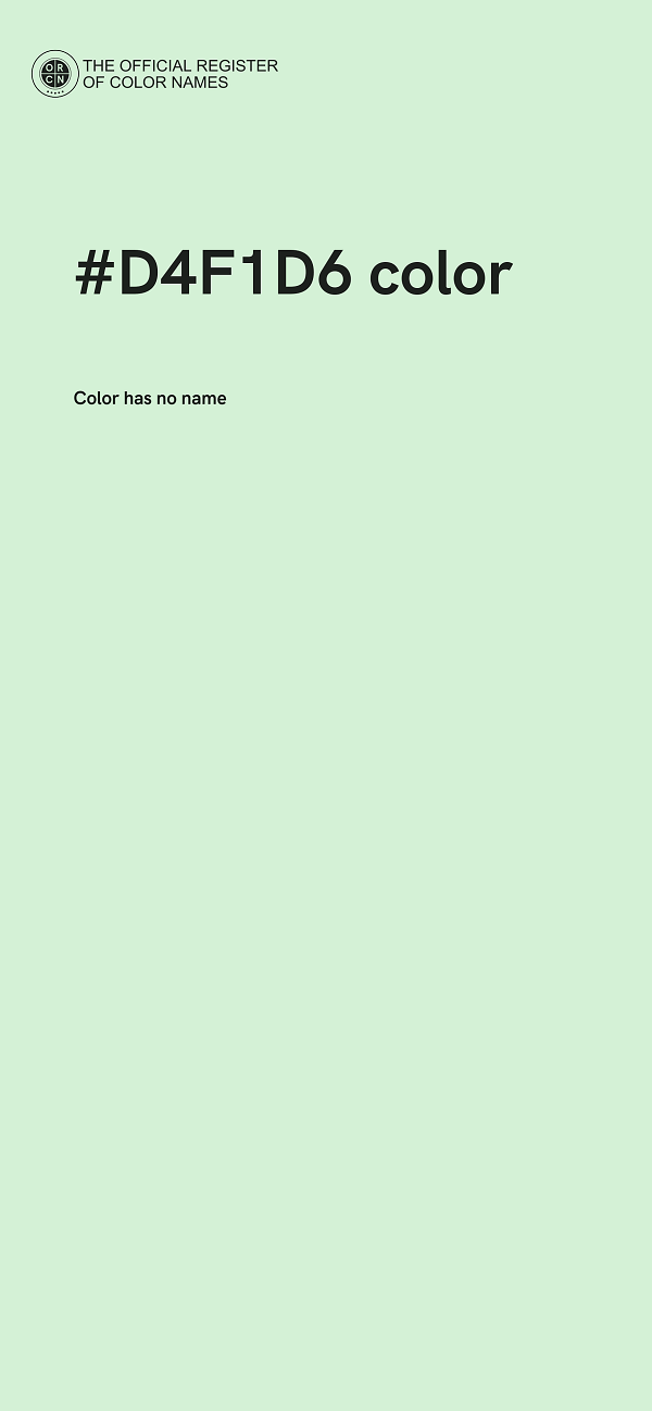 #D4F1D6 color image