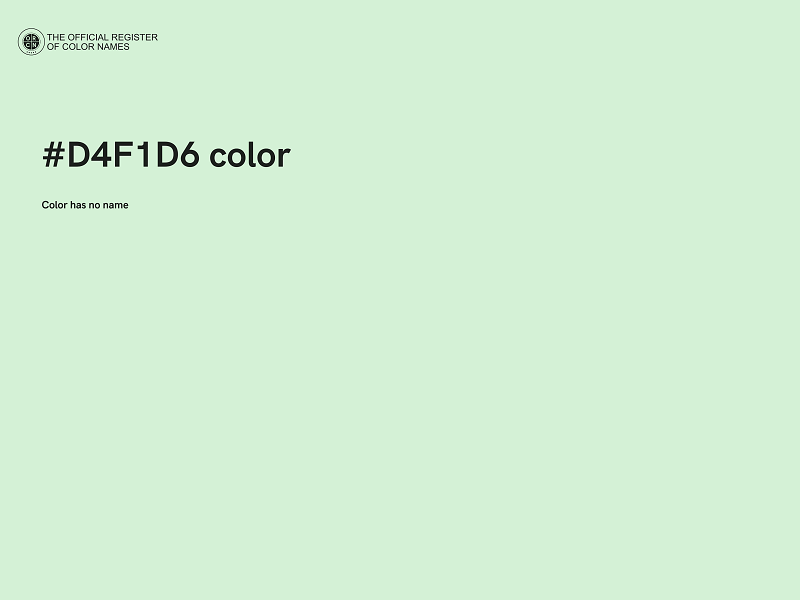 #D4F1D6 color image