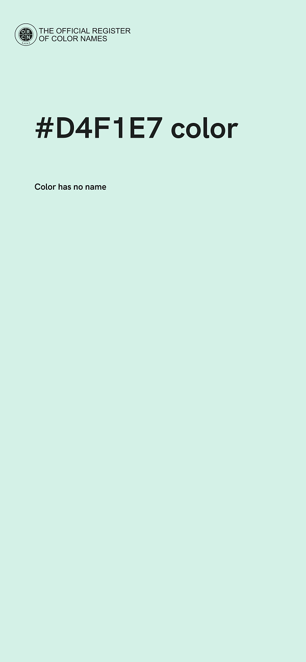#D4F1E7 color image