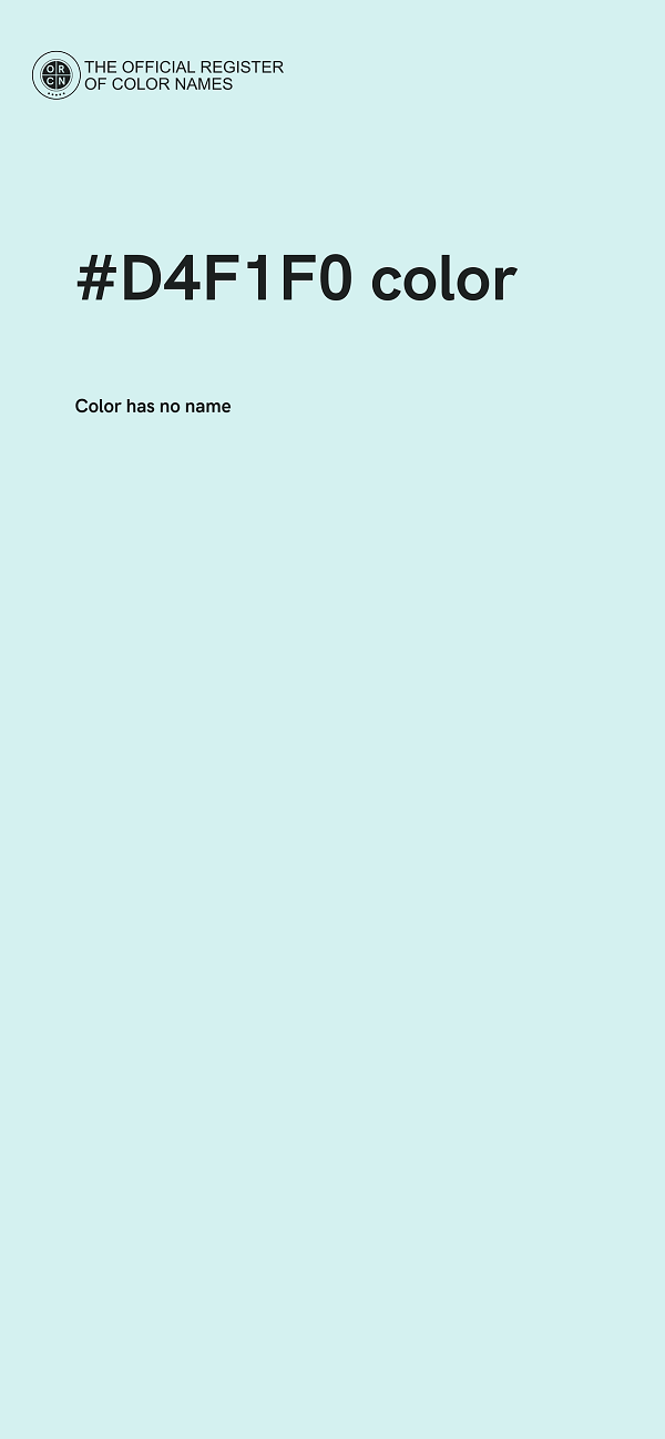 #D4F1F0 color image