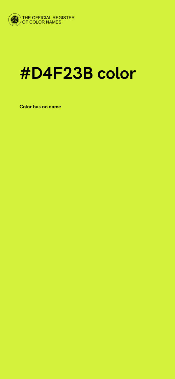 #D4F23B color image
