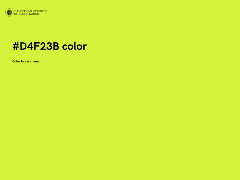 #D4F23B color image