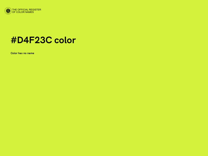 #D4F23C color image