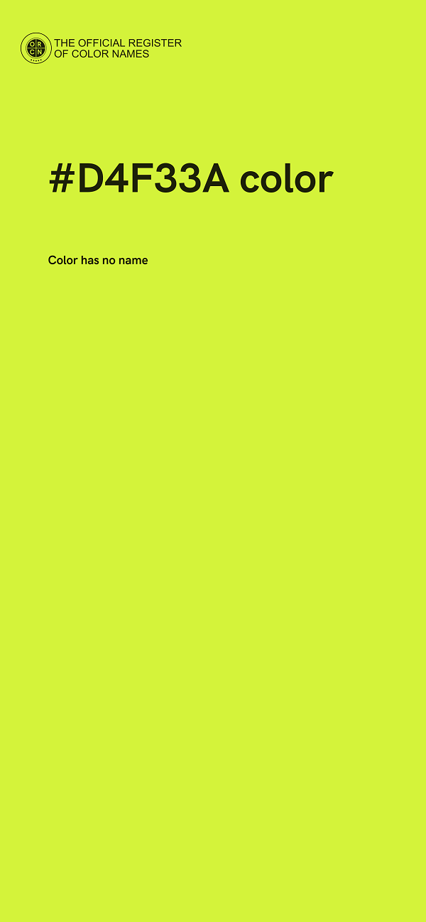 #D4F33A color image