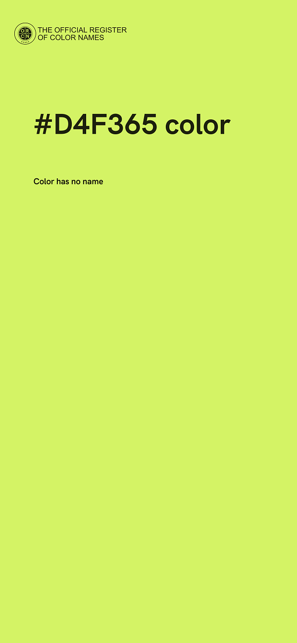 #D4F365 color image