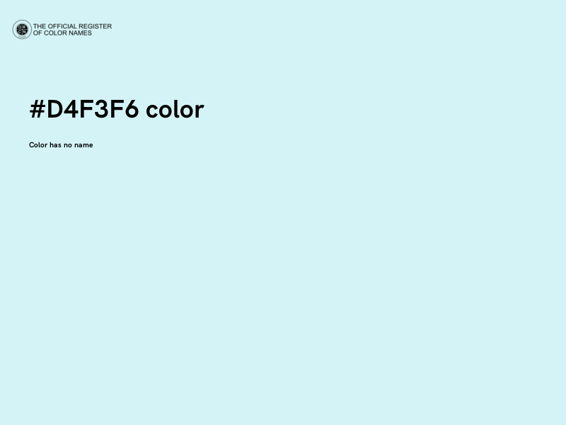 #D4F3F6 color image