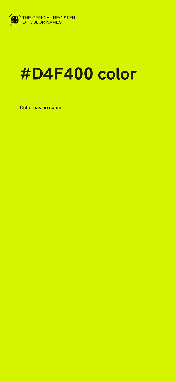 #D4F400 color image