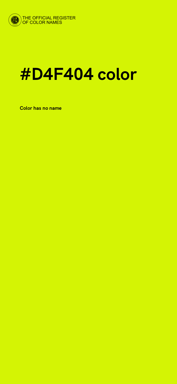 #D4F404 color image