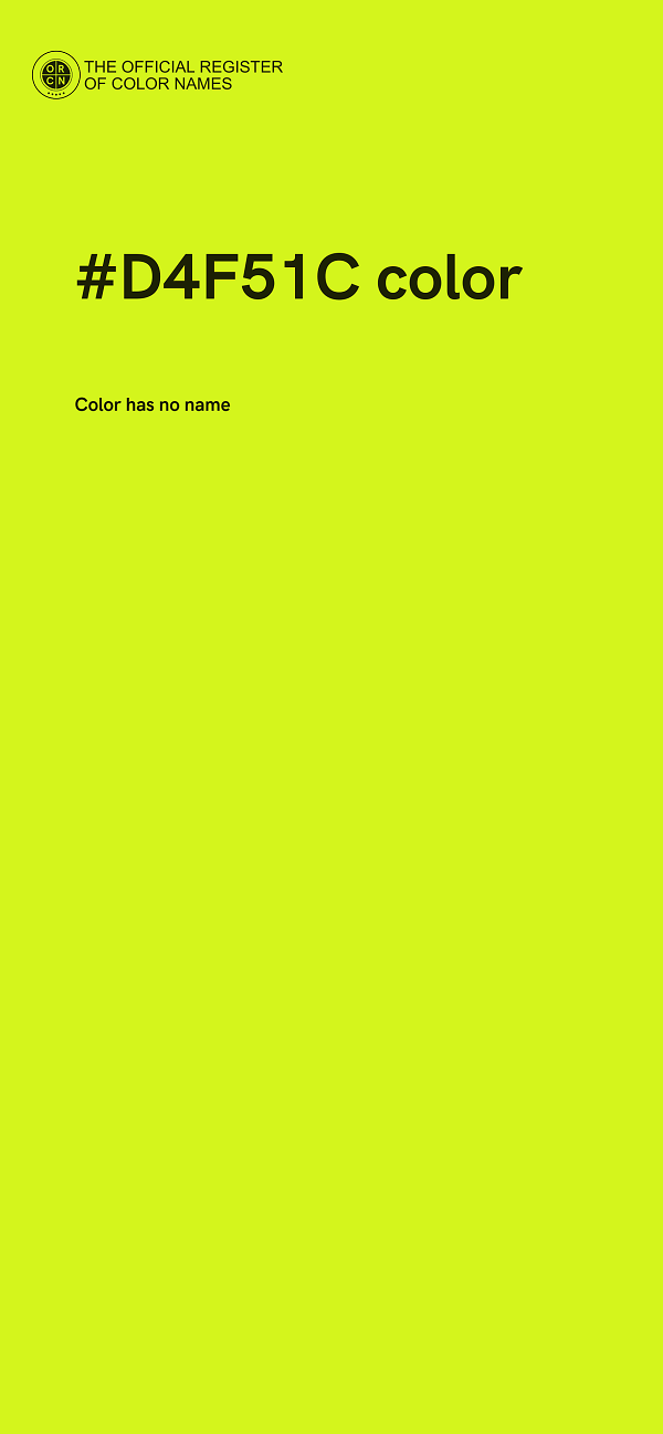 #D4F51C color image