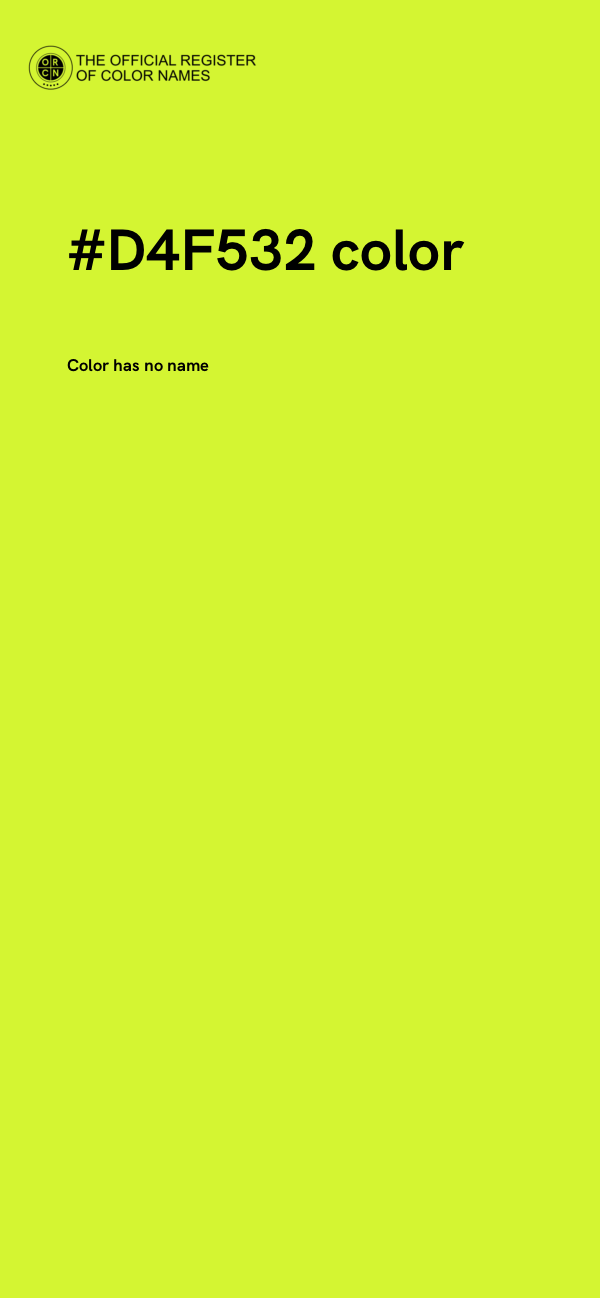 #D4F532 color image