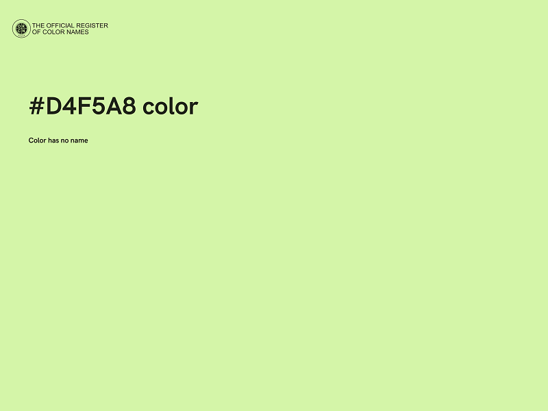 #D4F5A8 color image