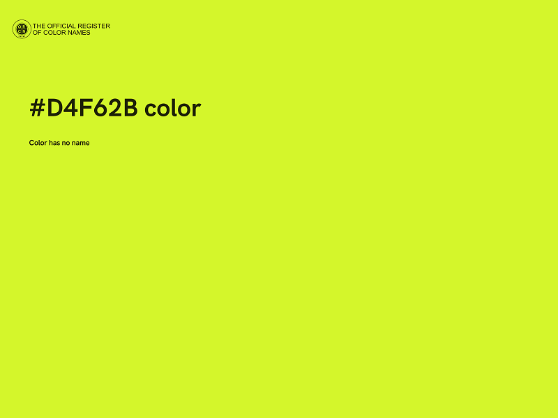 #D4F62B color image