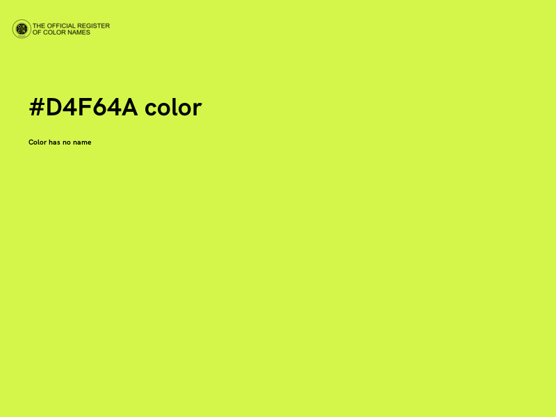 #D4F64A color image