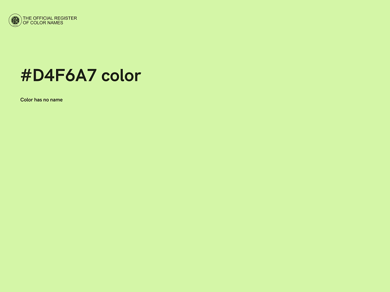 #D4F6A7 color image