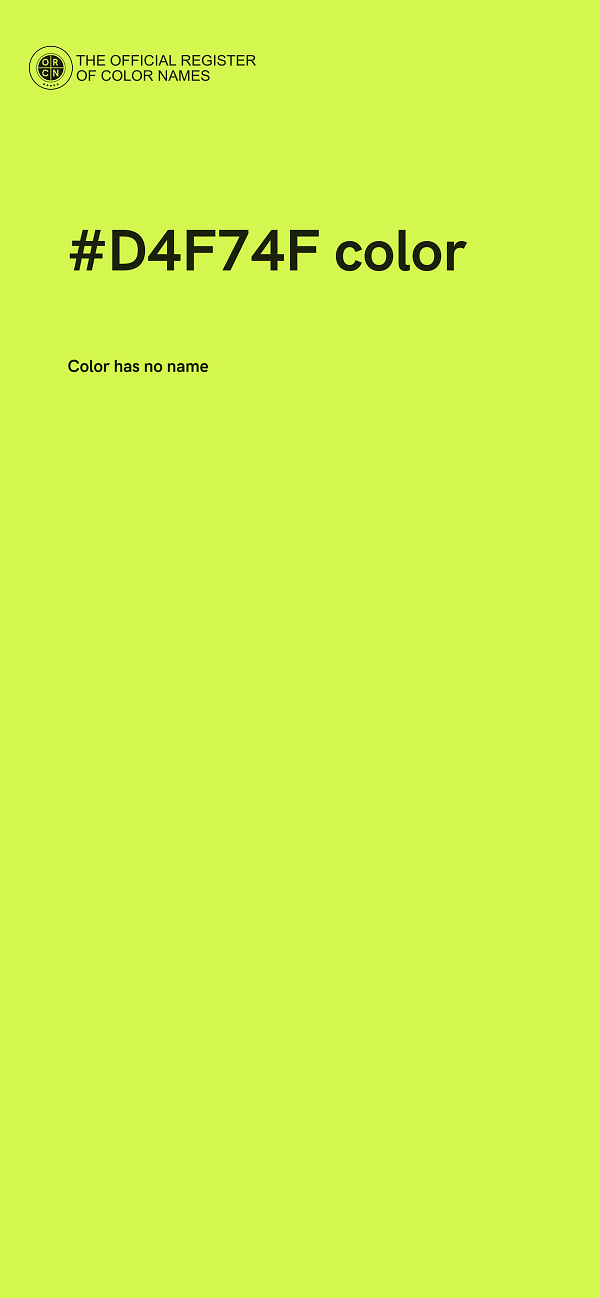 #D4F74F color image