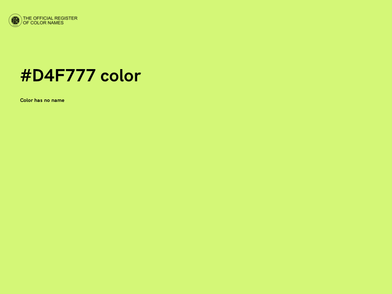 #D4F777 color image