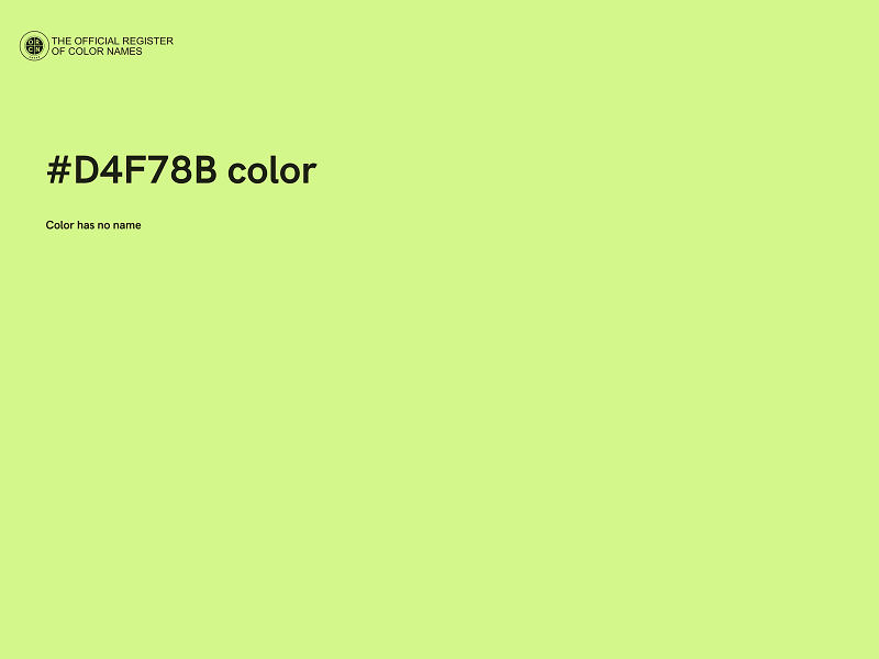 #D4F78B color image