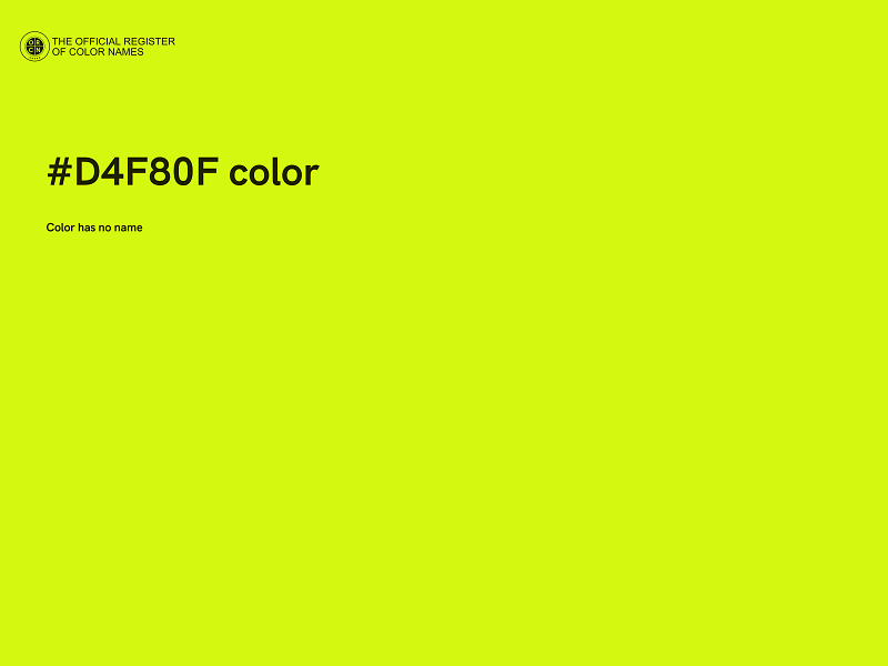 #D4F80F color image