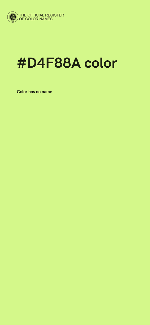 #D4F88A color image