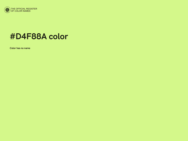 #D4F88A color image