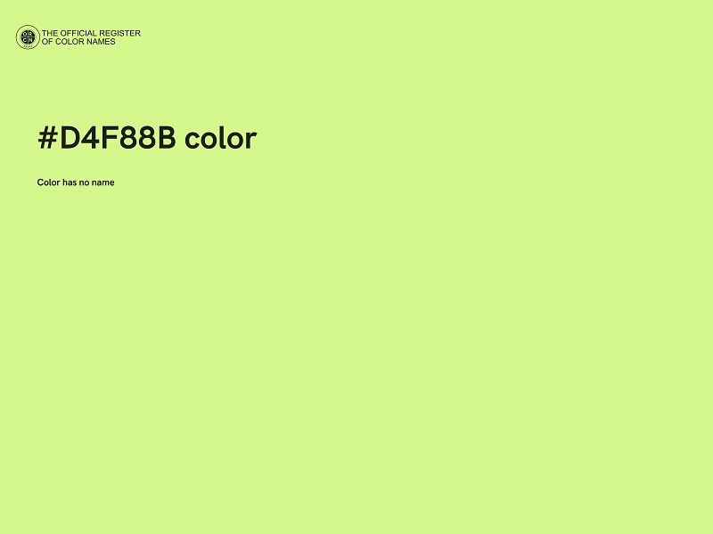 #D4F88B color image
