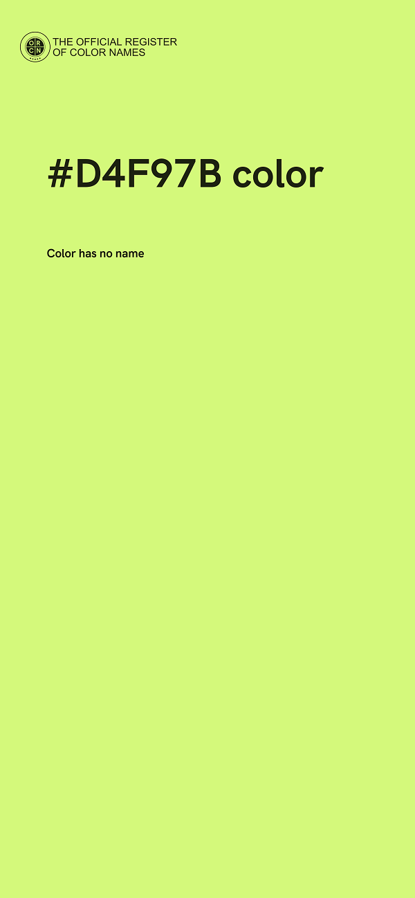 #D4F97B color image