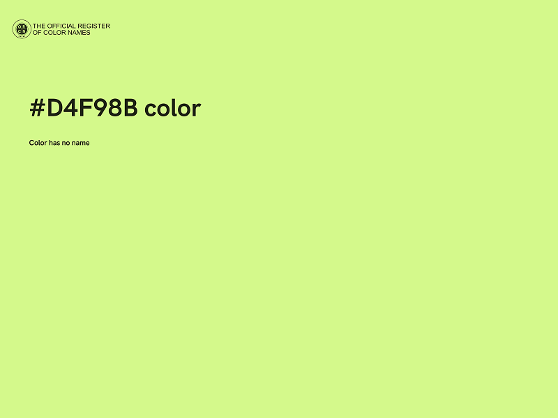 #D4F98B color image