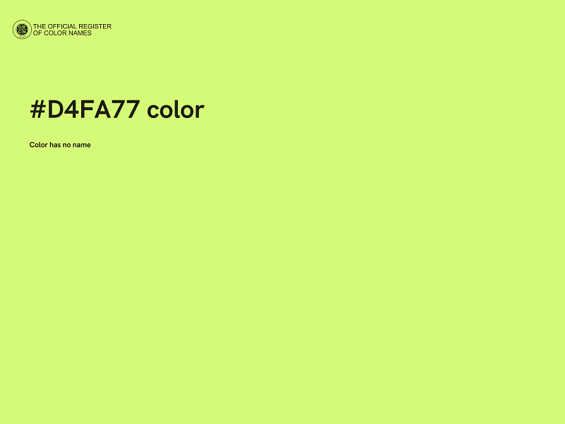 #D4FA77 color image