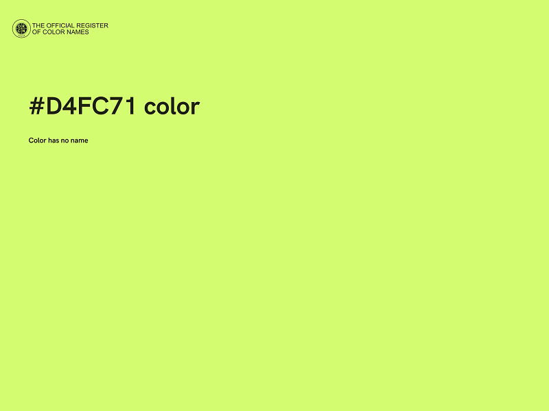 #D4FC71 color image