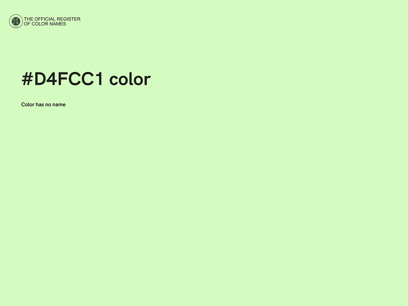#D4FCC1 color image