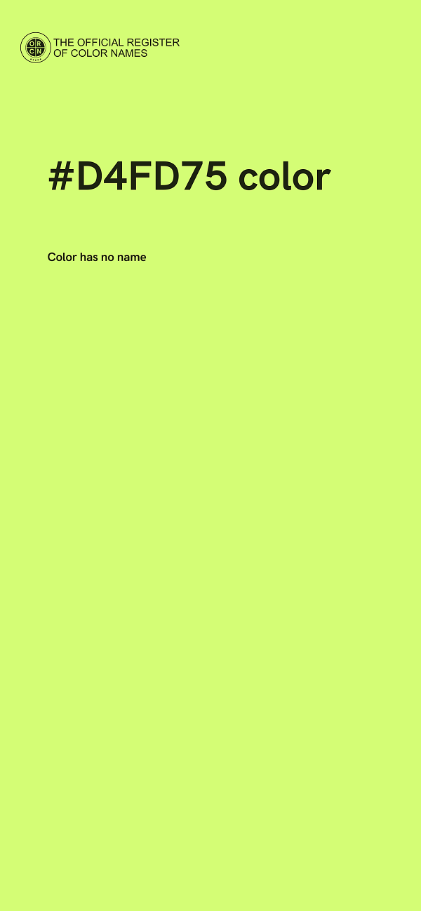 #D4FD75 color image