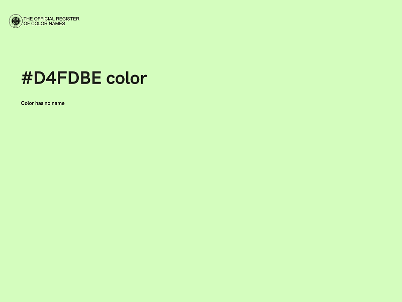 #D4FDBE color image