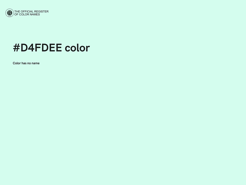 #D4FDEE color image