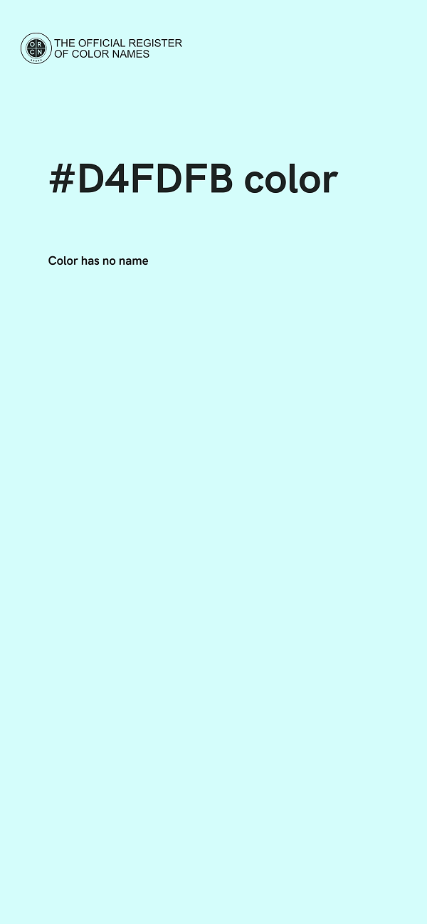 #D4FDFB color image