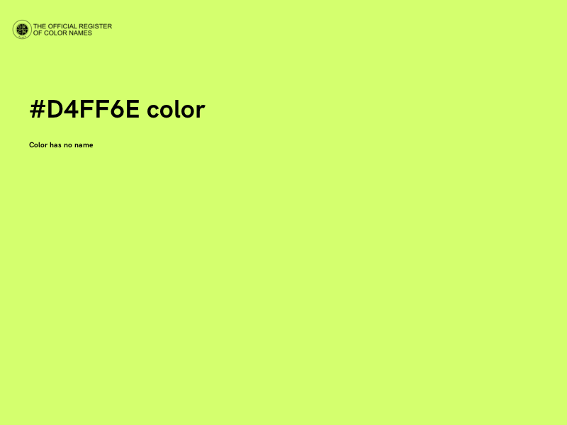 #D4FF6E color image