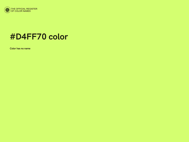 #D4FF70 color image