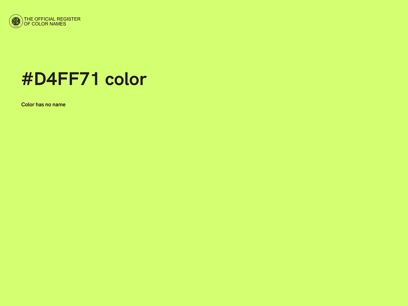 #D4FF71 color image