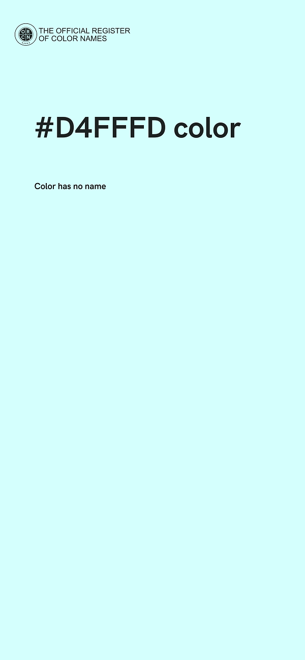 #D4FFFD color image