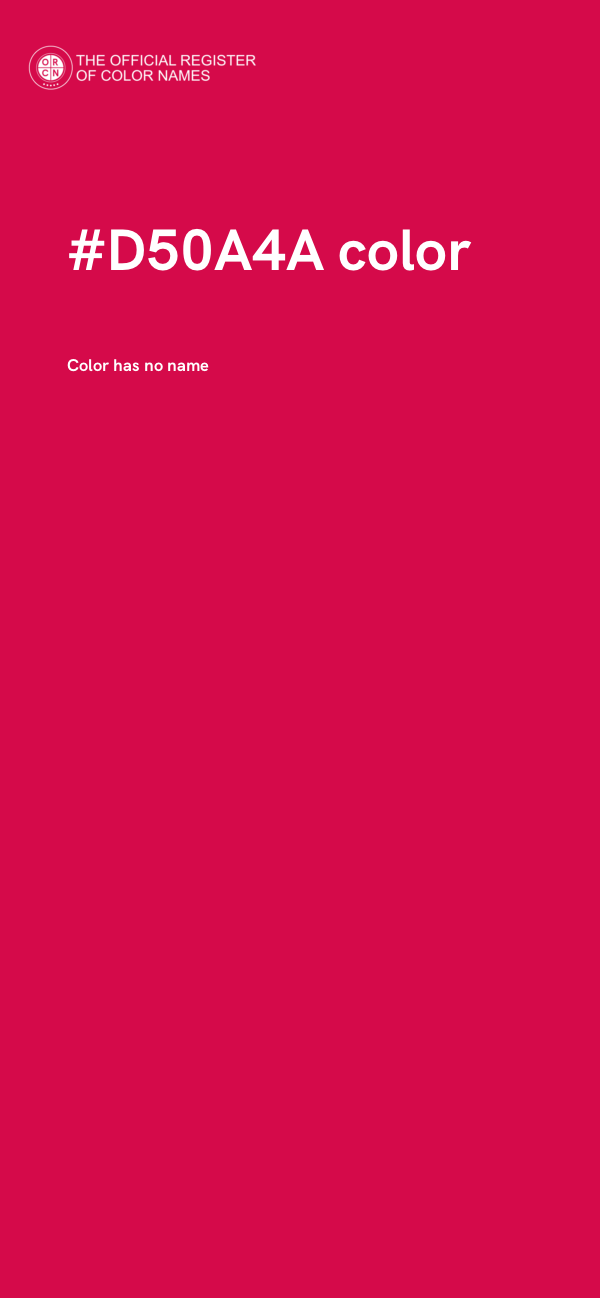 #D50A4A color image