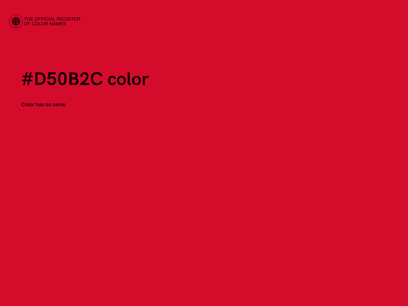 #D50B2C color image