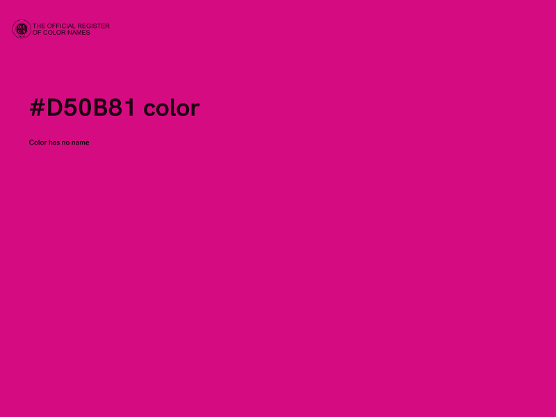 #D50B81 color image