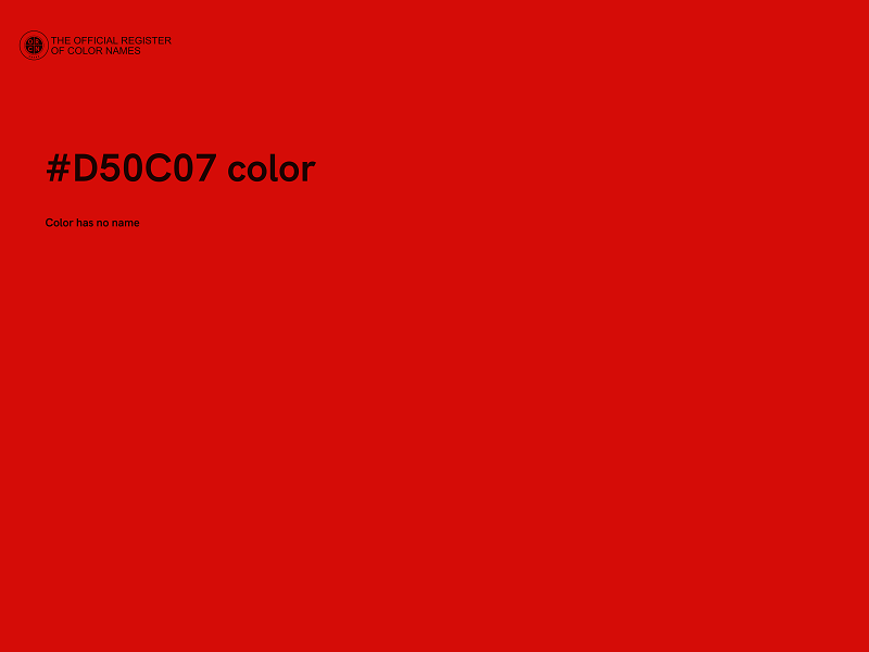 #D50C07 color image