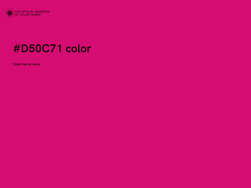 #D50C71 color image