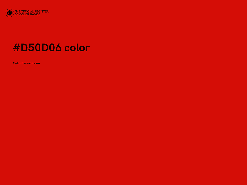 #D50D06 color image