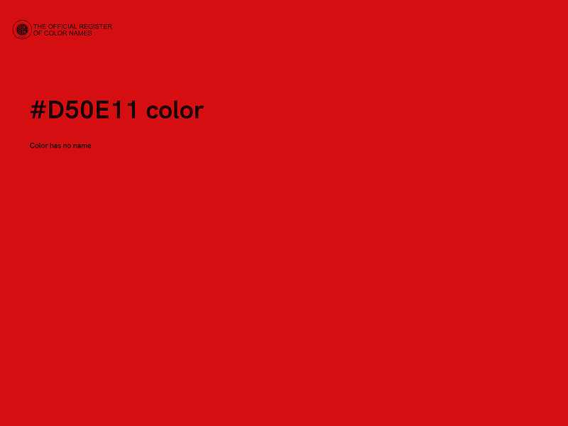 #D50E11 color image