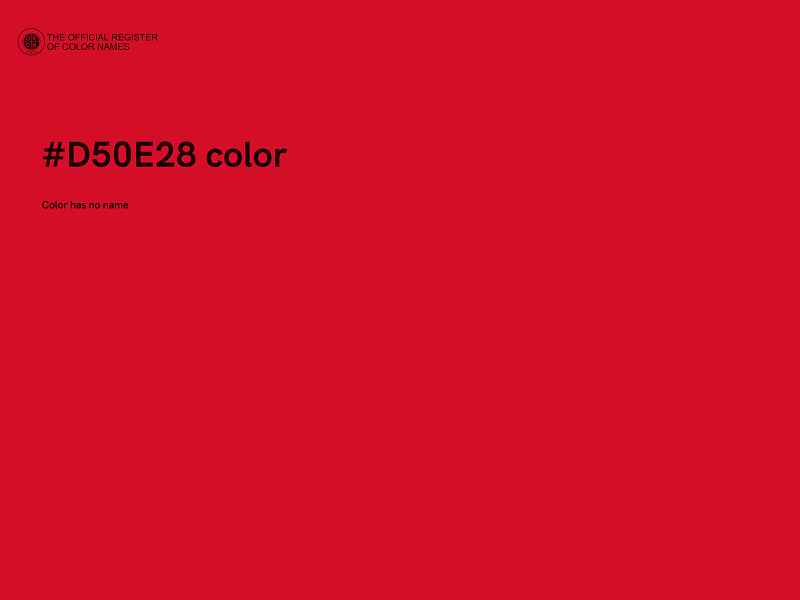 #D50E28 color image