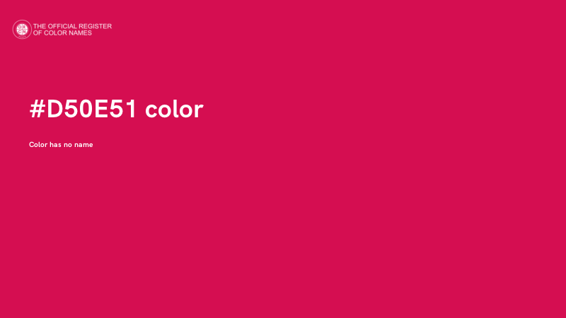 #D50E51 color image